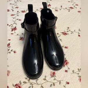 Hunter Black Glossy Winter & Rain Boots